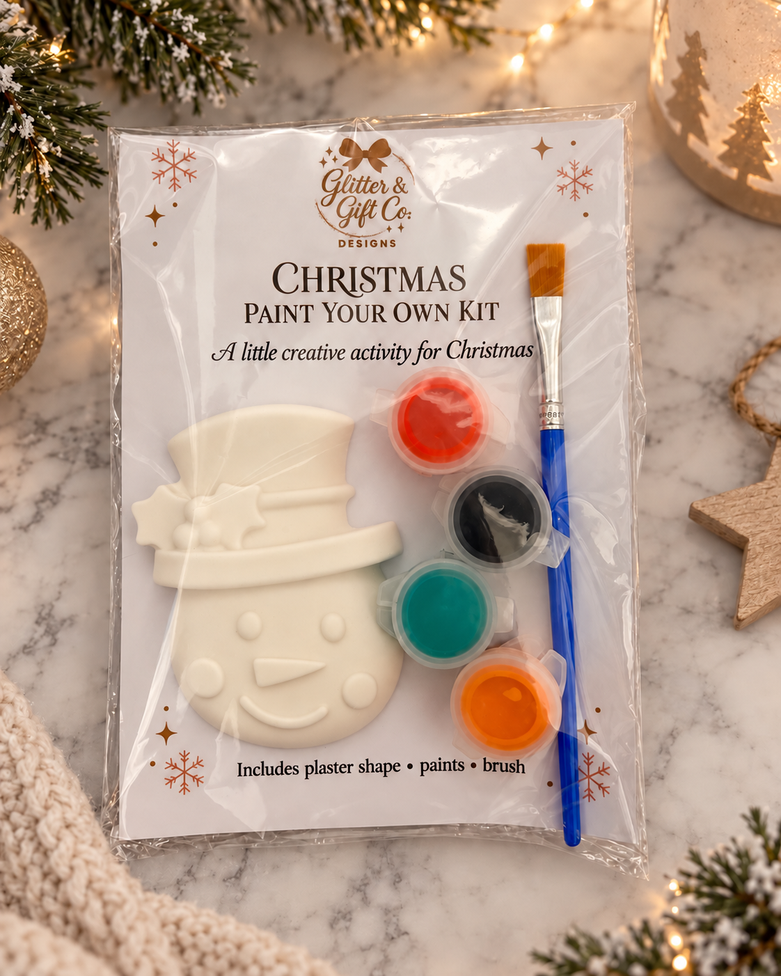 Christmas Paint Your Own Snowman Kit