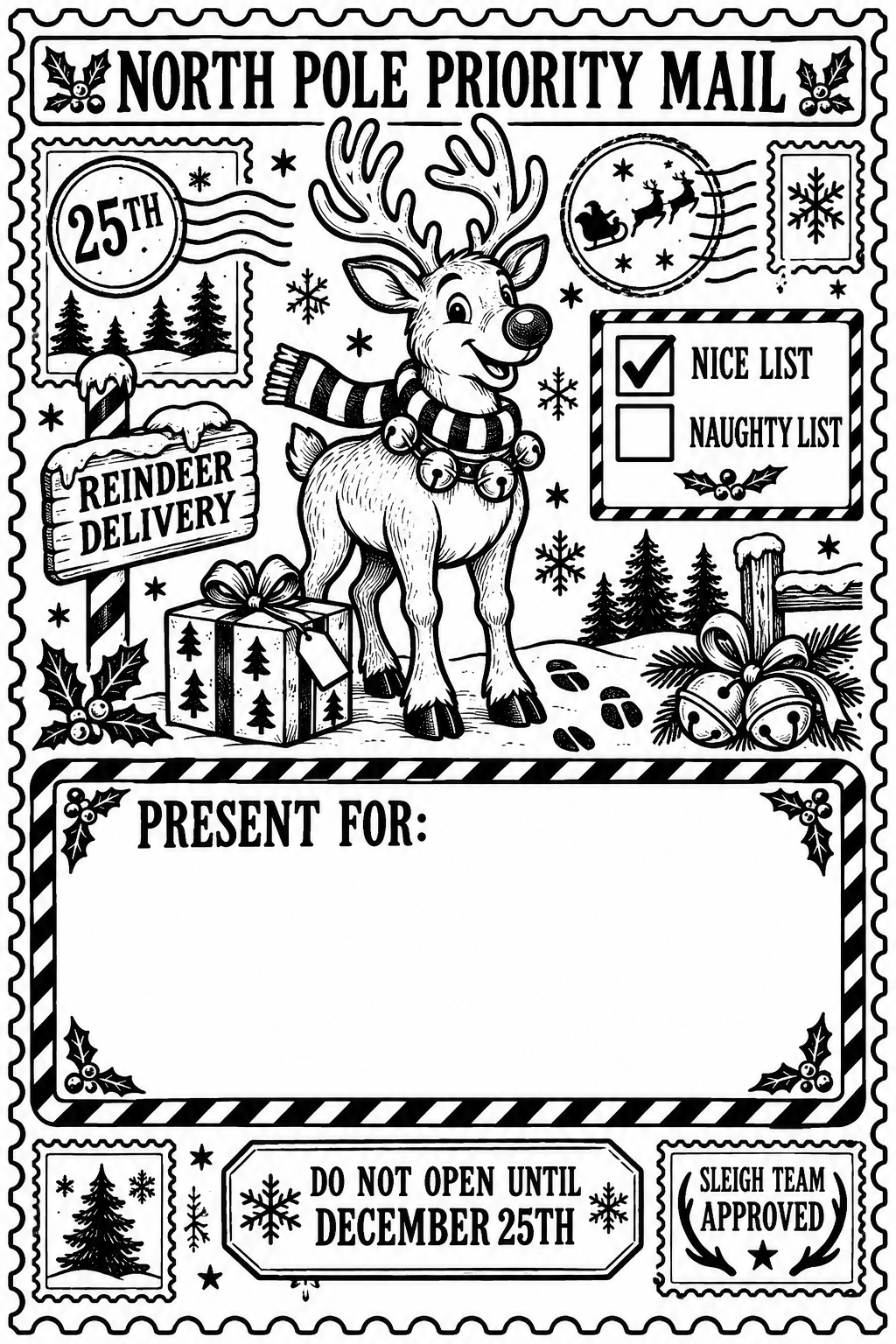 Personalised Christmas Present Labels – 10 Pack