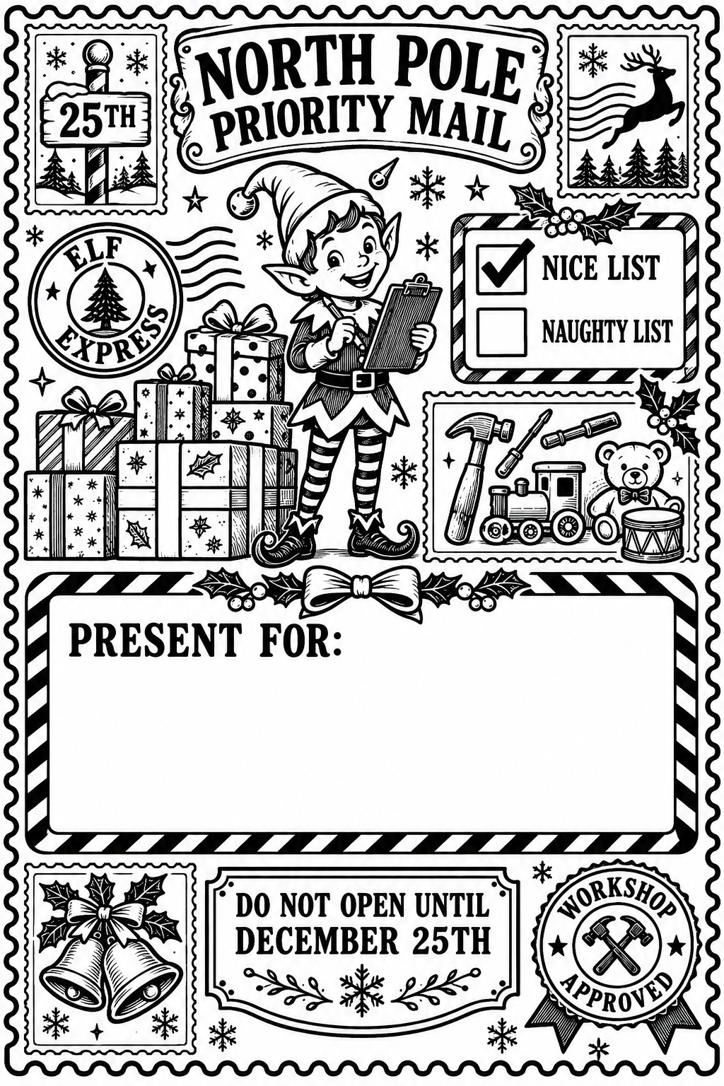 Personalised Christmas Present Labels – 10 Pack