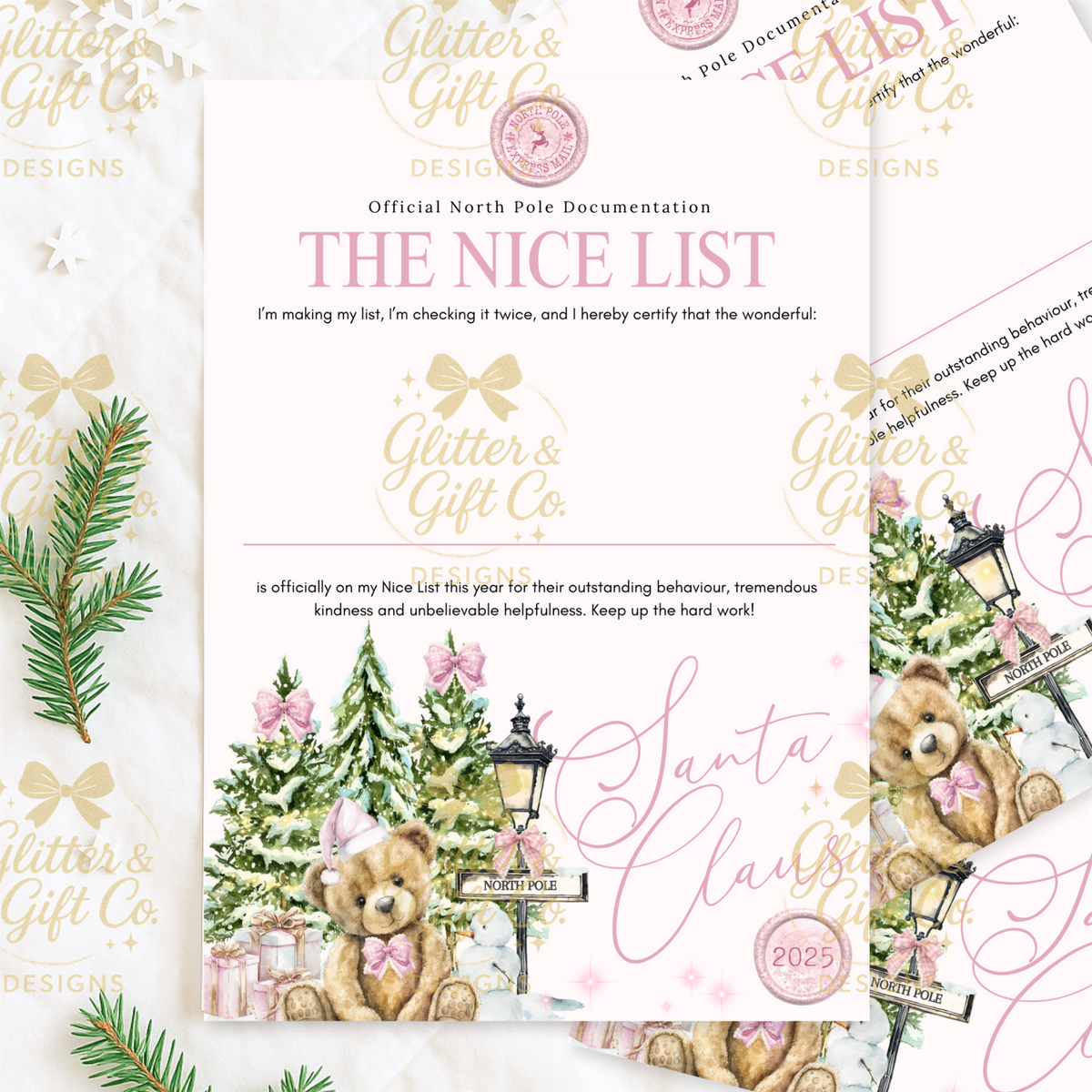 Personalised Christmas Letters & Certificates - Winter Woodland
