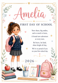Personalised First Day of School Print 2026