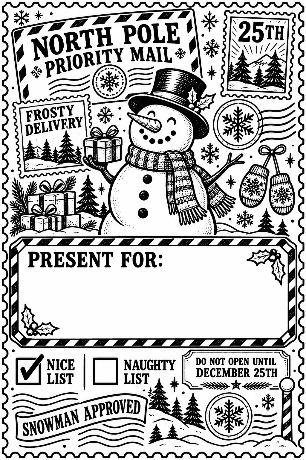 Personalised Christmas Present Labels – 10 Pack