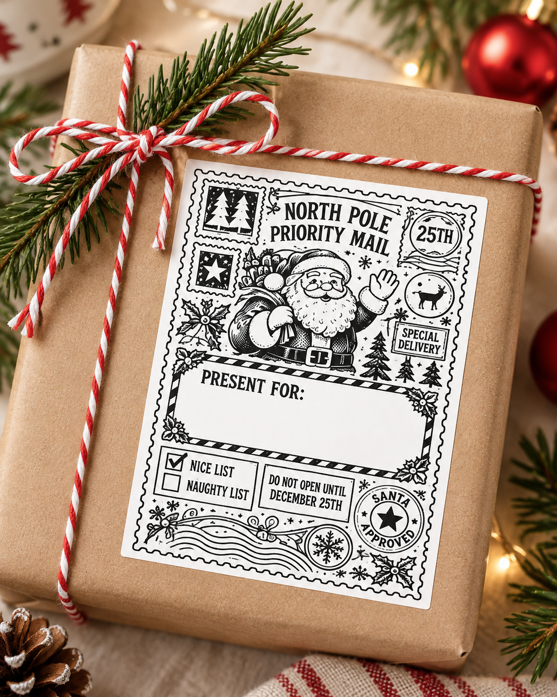 Personalised Christmas Present Labels – 10 Pack