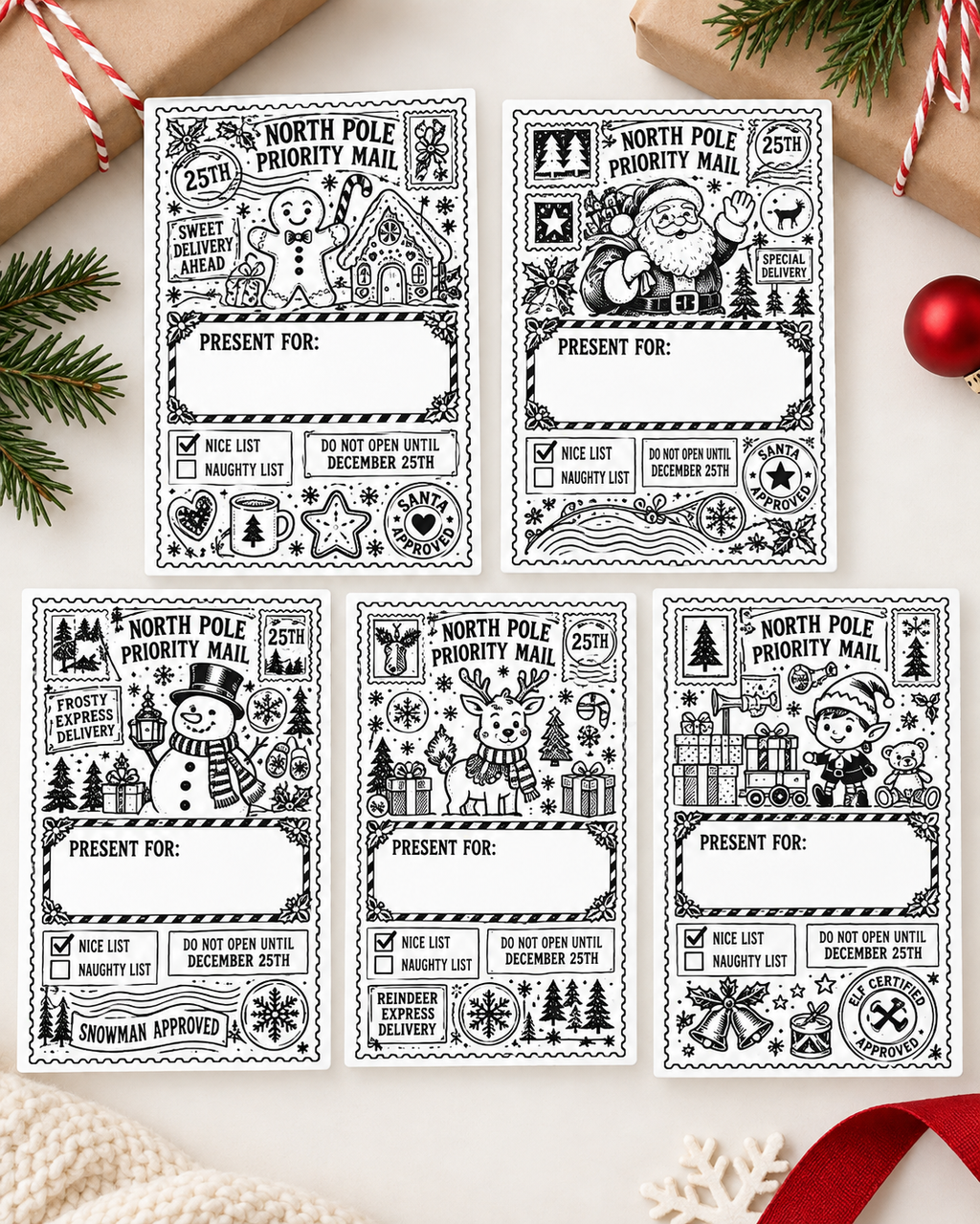Personalised Christmas Present Labels – 10 Pack